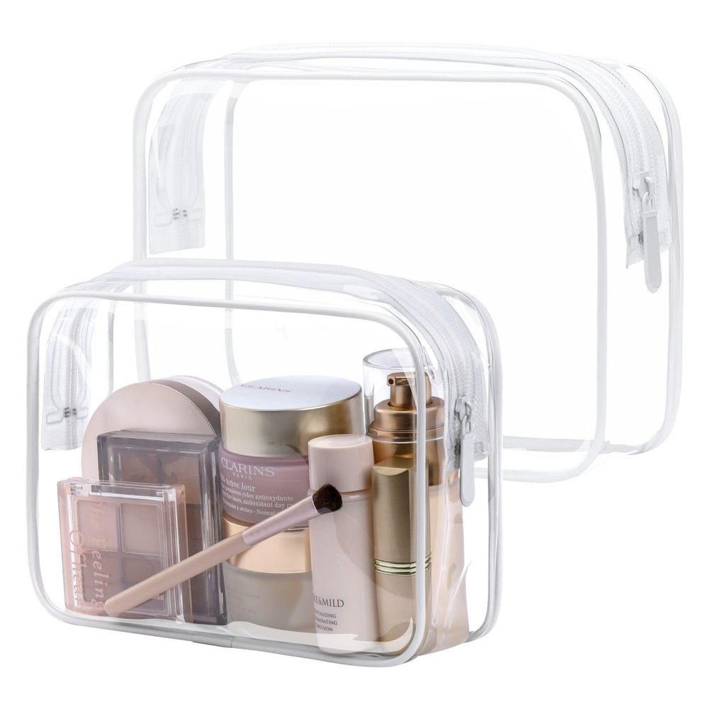 Tsa Approved Toiletry Bag - Clear Makeup Bags In 2 Size, Durable With🦄